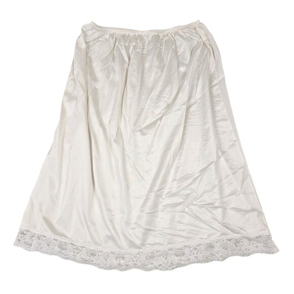 Kaydette Other - Vintage Kaydette Half Slip Womens 1X White Lace Trim Nylon Fairycore Coquette